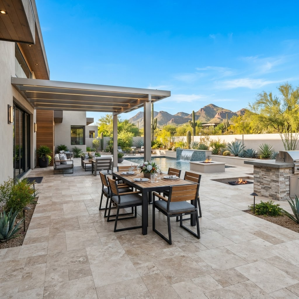 Pavers & Travertine detail